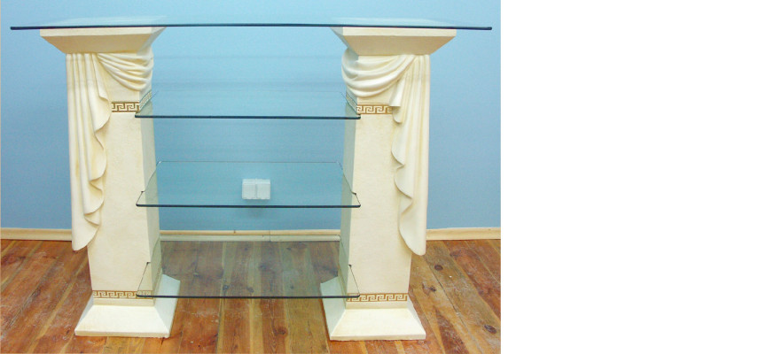 Design Vetrina Scaffale in vetro Colonna Armadio Vetrine Scaffali Armadio Madreperlato Sideboard