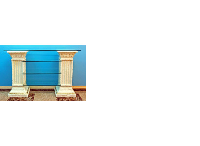 Design Vetrina Scaffale in vetro Colonna Vitrine Mensole Mobile TV Soggiorno 1872 Nuovo