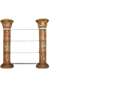 Scaffale Vetrina in vetro Egiziano Vetrine XXL Colonne di 180 cm Colonna Egitto Nuovo