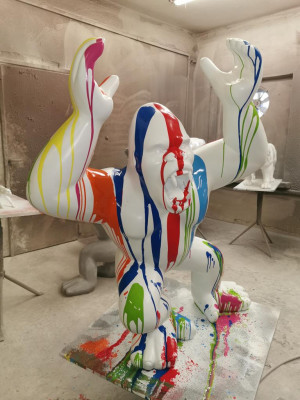 Statua decorativa decorazione Gorilla da giardino Nuova statua di designer Figure moderne