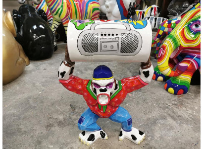 Statua decorativa scimmia da giardino nuova, statua di figura moderna di designer.