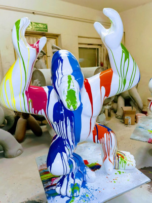 Statua decorativa decorazione Gorilla da giardino Nuova statua di designer Figure moderne