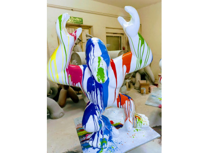 Statua decorativa decorazione Gorilla da giardino Nuova statua di designer Figure moderne