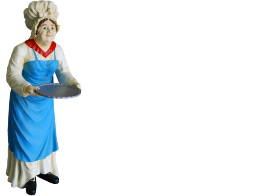 Supporto per vassoio Figura della nonna Statua Scultura Figure Sculture Decorazione