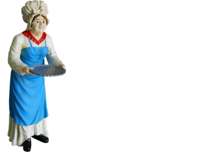 Supporto per vassoio Figura della nonna Statua Scultura Figure Sculture Decorazione