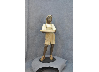 Supporto scheda bevande figura statue ragazzo gastronomia scultura.