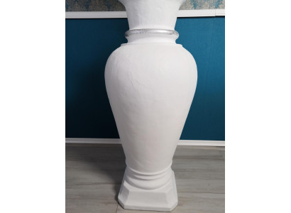 XXL Design lampada da terra a forma di vaso, lampada da pavimento illuminata con vetrina 132 cm scaffale.