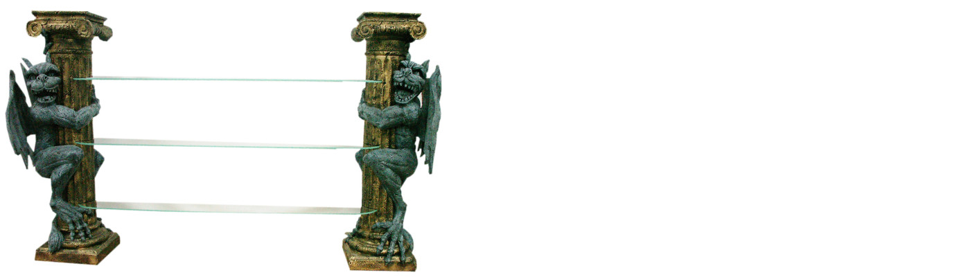 Design Vetrina Scaffale in vetro Colonna Vetrine Scaffali Figure decorative Armadio 1834 Nuovo