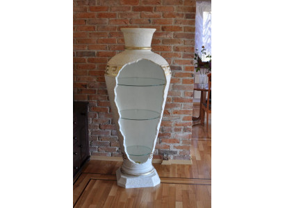 Vetrina Bar Mensola d'angolo in vetro anfora vaso vaso da pavimento armadio vetrine armadio lampada