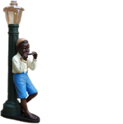 Design ragazzo con armonica a bocca figura statua scultura figure sculture 7078 nuovo