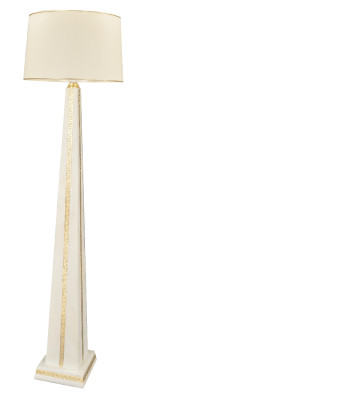 Design lampada da terra, lampada da pavimento del designer, lampada paralume a piramide Design 6910 Nuovo.