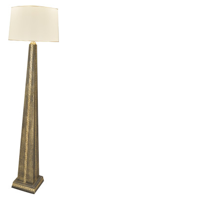 Design lampada da terra, lampada da pavimento del designer, lampada paralume a piramide Design 6910 Nuovo.