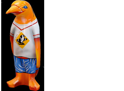 Design di lusso XXL 67 cm figura scultura artigianale pinguino animale sculture figure.