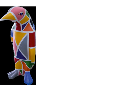 Design di lusso figura scultura fatta a mano XXL 67cm pinguino animali sculture figure