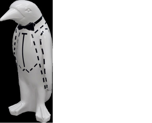 XXL Design 67 cm Pinguino Scultura Figura Lussuosa Artigianale Sculture Animali Figure