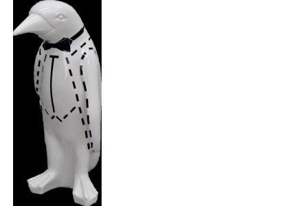 XXL Design 67 cm Pinguino Scultura Figura Lussuosa Artigianale Sculture Animali Figure