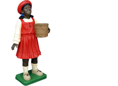 Design Bambina Nera Ragazza Statua Scultura Figure Sculture Decorazione 7061