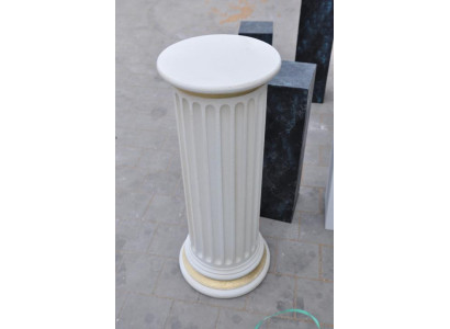 Medusa Colonna Colonna Scultura in marmo Figura decorativa romana Supporto Nuovo PG1102