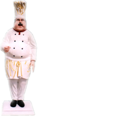 Ristorante Cuoco Statua Scultura Figure Sculture Decorazione Decoro 213cm