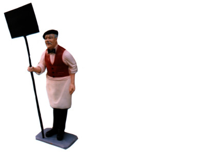 Targa Ristorante Figura Statua Scultura Figure Sculture Decorazione Decoro 182cm