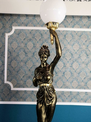 Designer XXL Grande Statua Lampada Lampada da terra Lampada da terra Luci Lampada 227cm