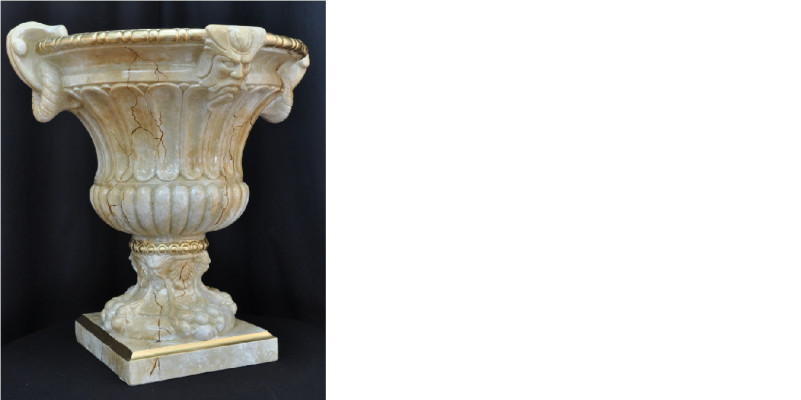 Vaso XXL Decorazione da Tavolo Vasi Decorativi Stile Antico Scultura Figura Calice Roma 69cm