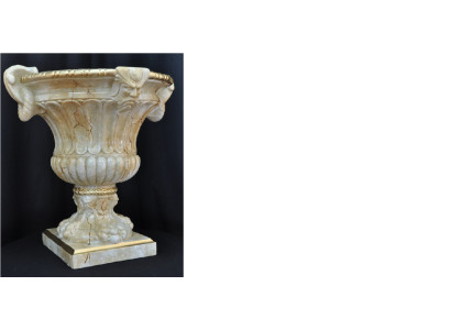 Vaso XXL Decorazione da Tavolo Vasi Decorativi Stile Antico Scultura Figura Calice Roma 69cm