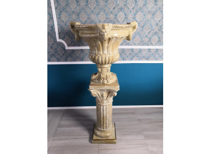 XXL Vaso Decorazione da Tavolo Vasi Decorativi 69cm Stile Antico Scultura Figura Calice Roma
