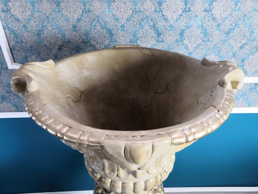 XXL Vaso Decorazione da Tavolo Vasi Decorativi 69cm Stile Antico Scultura Figura Calice Roma