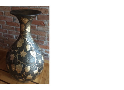 Vaso XXL Decorazione Tavolo Vasi Decorativi Stile Antico Scultura Figura Calice Roma 92cm