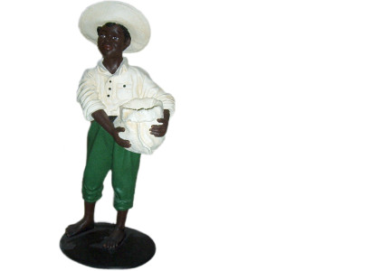 Design ragazzo con borsa figura statua scultura figure sculture decorazione 7088