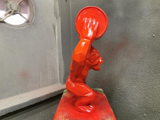 Designer Figur Statua Figure Moderne Statue Decorazione Decoro Gorilla Giardino Nuovo