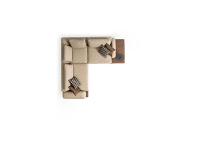 Moderno divano angolare a forma di L mobili da soggiorno Divani imbottiti in tessuto di design