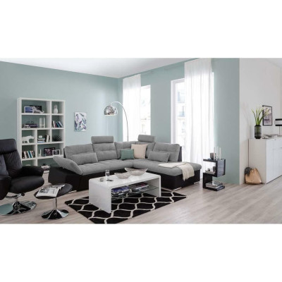 Divano ad angolo a forma di L Design divano moderno in pelle tessuto con funzione letto.