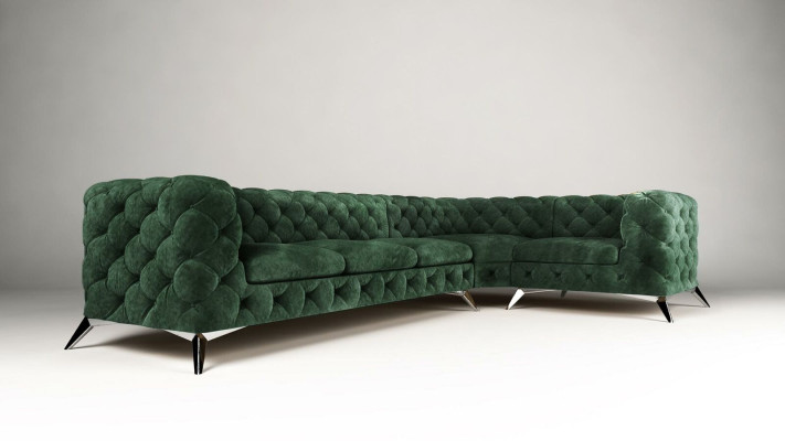 Chesterfield Design divano d'angolo design divano divano design sofà imbottito angolare.