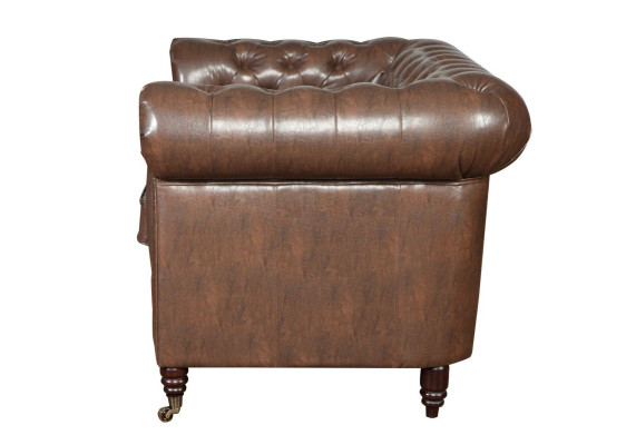 Designer divano Chesterfield set composto da divano, sofà e poltrona 3+2+1 posti.