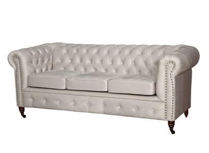 Design Chesterfield Set divano divanetto imbottito 3+2+1 posti