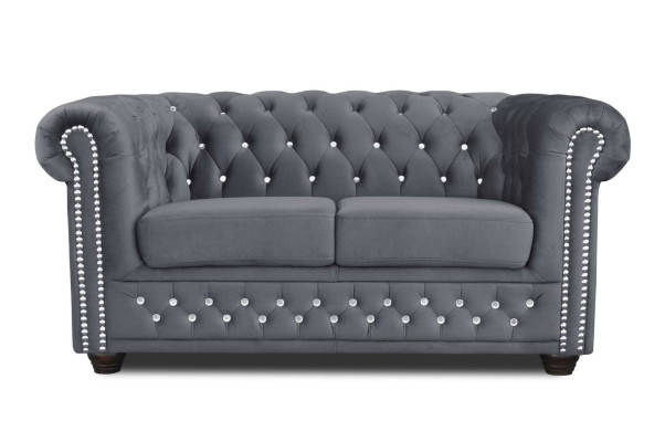 Chesterfield set di divani 2+1 posti design divano imbottito divano set nuovo