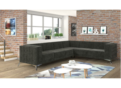 Design Esk divano ad angolo a L, divani moderni, divano in tessuto, divano, divano.