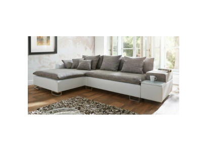 Divano angolare design a L con funzione letto, divano angolare imbottito, nuovi tessuti.