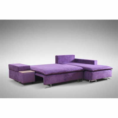 Divano angolare design a L con funzione letto, divano angolare imbottito, nuovi tessuti.