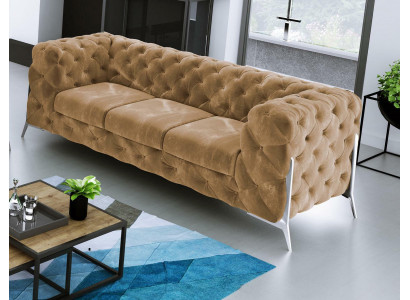 Chesterfield divano a tre posti comodo design per il soggiorno, a tre posti.