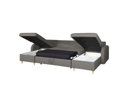 Divano a L U-design con funzione letto in pelle tessuto divani divano letto.