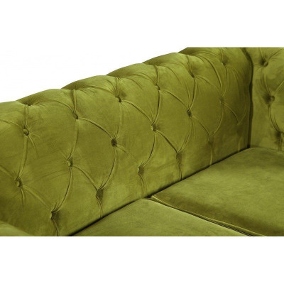 Divano letto Chesterfield a 2 posti con funzione letto, divano imbottito.
