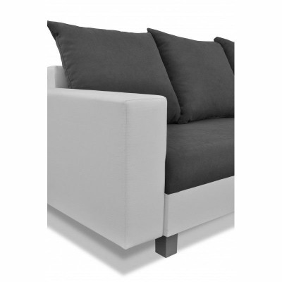 Design divano angolare a L con funzione letto tessuto imbottito nuovo