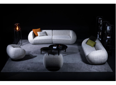 Set da salotto Lounge divano a tre posti divanetto poltrona angolare Moderno