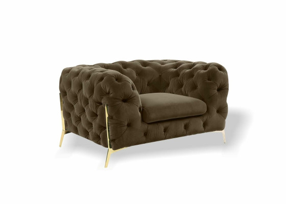 Chesterfield poltrona con braccioli poltrona 1 posto divano divano imbottito tessuto nuovo