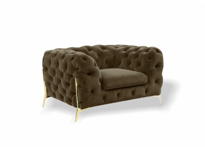 Chesterfield poltrona con braccioli poltrona 1 posto divano divano imbottito tessuto nuovo