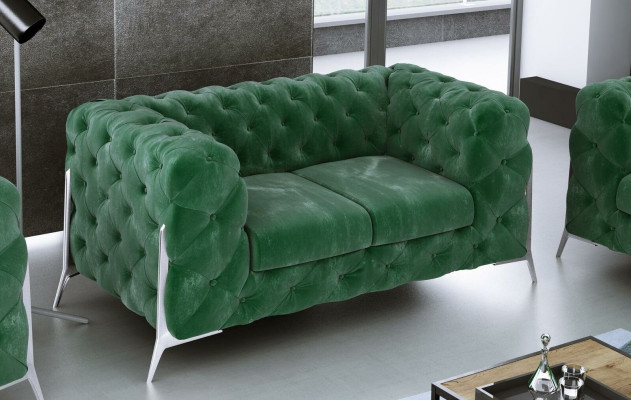 Divano Chesterfield 2 posti imbottito in tessuto tessile divani in pelle divani sofa