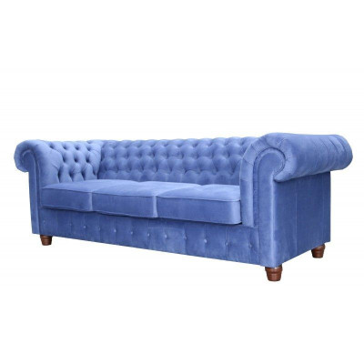 Design classico Chesterfield Big XXL divano a 3 posti in pelle tessuto divani.